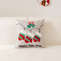HKM-638163 Christmas Snowflake Embroidery Pillow Cover for Holiday Home Decoration, 45x45cm