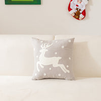 HKM-638163 Christmas Snowflake Embroidery Pillow Cover for Holiday Home Decoration, 45x45cm