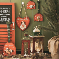 HKM-638163 Christmas Wooden Wall Decorations Featuring Gloves, Socks, Love Heart, and Winter Snow Shovels