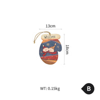 HKM-638163 Christmas Wooden Wall Decorations Featuring Gloves, Socks, Love Heart, and Winter Snow Shovels