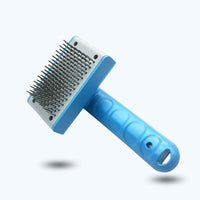 HKM-638291 Pet Push Hair Cleaning Comb for Dogs - Eco-Friendly, TPR & ABS Material, Sky Blue & Fruit Green, 10x16cm