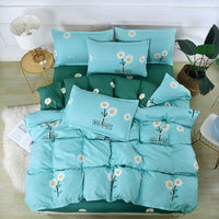 HKM-638355 Cartoon Brushed Plant Cashmere Bedding Set - Four-Piece for 1.5m, 1.8m, and 2m Beds