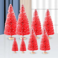 HKM-638483 Mini Artificial Christmas Trees Set – 8 Pieces for Fairy Garden and DIY Crafts – 4 Sizes: 4.5cm to 12.5cm