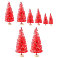 HKM-638483 Mini Artificial Christmas Trees Set – 8 Pieces for Fairy Garden and DIY Crafts – 4 Sizes: 4.5cm to 12.5cm