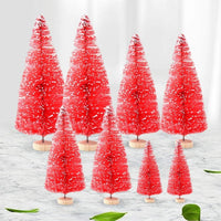 HKM-638483 Mini Artificial Christmas Trees Set – 8 Pieces for Fairy Garden and DIY Crafts – 4 Sizes: 4.5cm to 12.5cm