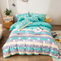 HKM-638675 Brushed Bed Sheet and Duvet Cover Set with Multiple Stylish Designs