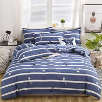 HKM-638675 Brushed Bed Sheet and Duvet Cover Set with Multiple Stylish Designs