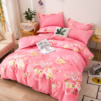 HKM-638675 Brushed Bed Sheet and Duvet Cover Set with Multiple Stylish Designs