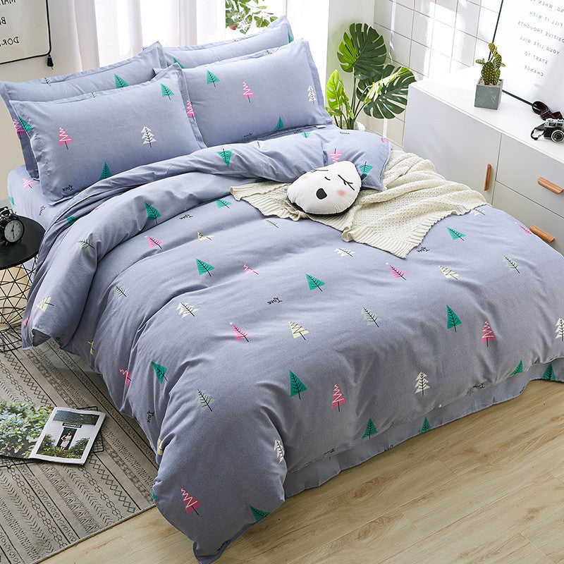 HKM-638675 Brushed Bed Sheet and Duvet Cover Set with Multiple Stylish Designs