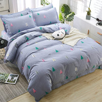 HKM-638675 Brushed Bed Sheet and Duvet Cover Set with Multiple Stylish Designs