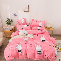 HKM-638675 Brushed Bed Sheet and Duvet Cover Set with Multiple Stylish Designs