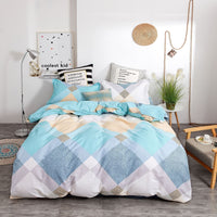 HKM-638675 Brushed Bed Sheet and Duvet Cover Set with Multiple Stylish Designs