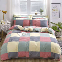 HKM-638675 Brushed Bed Sheet and Duvet Cover Set with Multiple Stylish Designs
