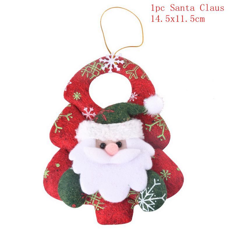 HKM-638803 Festive Set of Christmas Decorations featuring Old Man, Snowman, Deer, and Bear