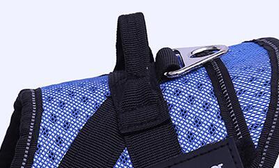 HKM-639187 Adjustable Cotton Dog Traction Chest and Back Harness - Available in Blue, Orange, Green, Grey (Sizes S, M, L)