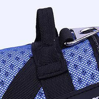 HKM-639187 Adjustable Cotton Dog Traction Chest and Back Harness - Available in Blue, Orange, Green, Grey (Sizes S, M, L)