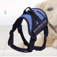 HKM-639187 Adjustable Cotton Dog Traction Chest and Back Harness - Available in Blue, Orange, Green, Grey (Sizes S, M, L)