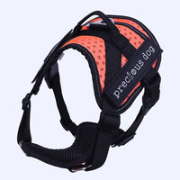 HKM-639187 Adjustable Cotton Dog Traction Chest and Back Harness - Available in Blue, Orange, Green, Grey (Sizes S, M, L)