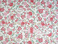 HKM-639187 Floral Twill Cotton Fabric - Small Botanical Print for Spring & Summer Clothing and Home Decor