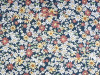HKM-639187 Floral Twill Cotton Fabric - Small Botanical Print for Spring & Summer Clothing and Home Decor