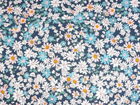 HKM-639187 Floral Twill Cotton Fabric - Small Botanical Print for Spring & Summer Clothing and Home Decor