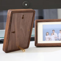 HKM-639443 Solid Wood Black Walnut Photo Frame - Handmade New Chinese Style, Rectangle Design