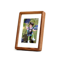HKM-639443 Solid Wood Black Walnut Photo Frame - Handmade New Chinese Style, Rectangle Design