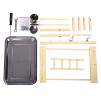 HKM-639443 Wooden Parrot Standing Play Rack with Ladder and Accessories