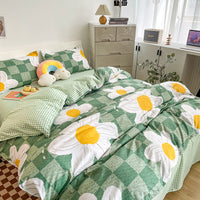 HKM-639507 Aloe Cotton Four-Piece Bedding Set with Striped, Heart, Starry Sky, Geometric, and Cartoon Designs