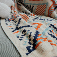 HKM-639507 Whole Body Acrylic Blanket with Geometric Pattern for Dormitory Naps