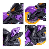 HKM-639763 2.4G Remote-Control Stunt Motorcycle with 360-Degree Rotation and Lights for Kids