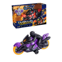 HKM-639763 2.4G Remote-Control Stunt Motorcycle with 360-Degree Rotation and Lights for Kids