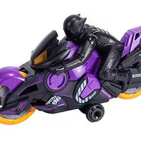 HKM-639763 2.4G Remote-Control Stunt Motorcycle with 360-Degree Rotation and Lights for Kids