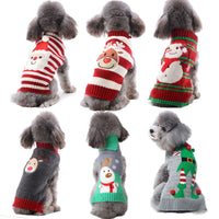HKM-639763 Cozy Acrylic Christmas Sweater for Small Dogs with Pompoms