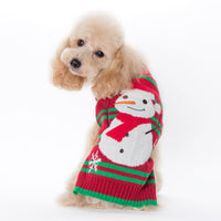 HKM-639763 Cozy Acrylic Christmas Sweater for Small Dogs with Pompoms
