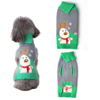 HKM-639763 Cozy Acrylic Christmas Sweater for Small Dogs with Pompoms