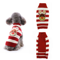 HKM-639763 Cozy Acrylic Christmas Sweater for Small Dogs with Pompoms