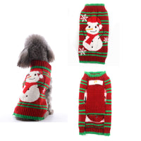 HKM-639763 Cozy Acrylic Christmas Sweater for Small Dogs with Pompoms