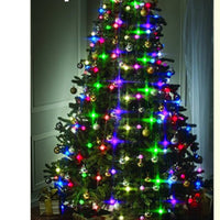 HKM-639955 LED Christmas Tree String Lights - 64 Bulbs, 1.5m Length Each, Festive Decoration