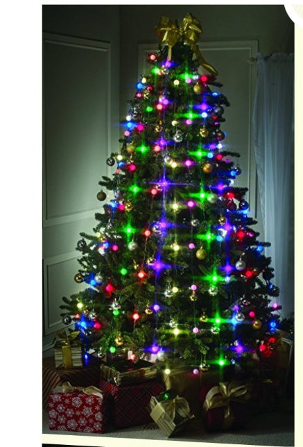 HKM-639955 LED Christmas Tree String Lights - 64 Bulbs, 1.5m Length Each, Festive Decoration