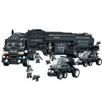 HKM-640083 SWAT Team Truck Building Block Set - Military Action Construction Toy for Ages 6 and Up