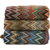 HKM-640275 European Style Knitted Blanket - Soft Acrylic Fiber, Striped Design, Ideal for All Seasons, Perfect for Home or Office Use
