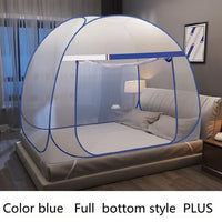 HKM-640339 Folding Mosquito Net - Modern Yurt Style with Stainless Steel Frame, Available in Multiple Bed Sizes