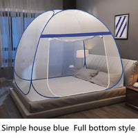 HKM-640339 Folding Mosquito Net - Modern Yurt Style with Stainless Steel Frame, Available in Multiple Bed Sizes