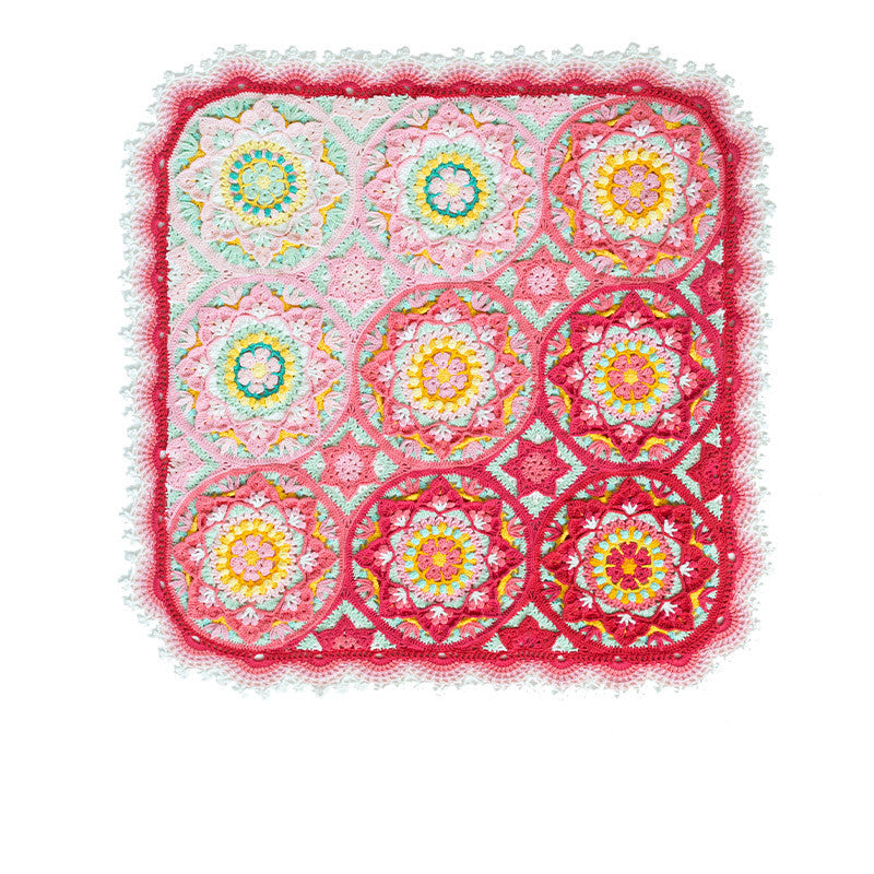 HKM-640339 Handmade Yarn Ball Blanket Material Package - Muxia Parquet Weaving, Includes Tools, Cotton Thread, Princess Hyacinth & Moet & Chandon Options