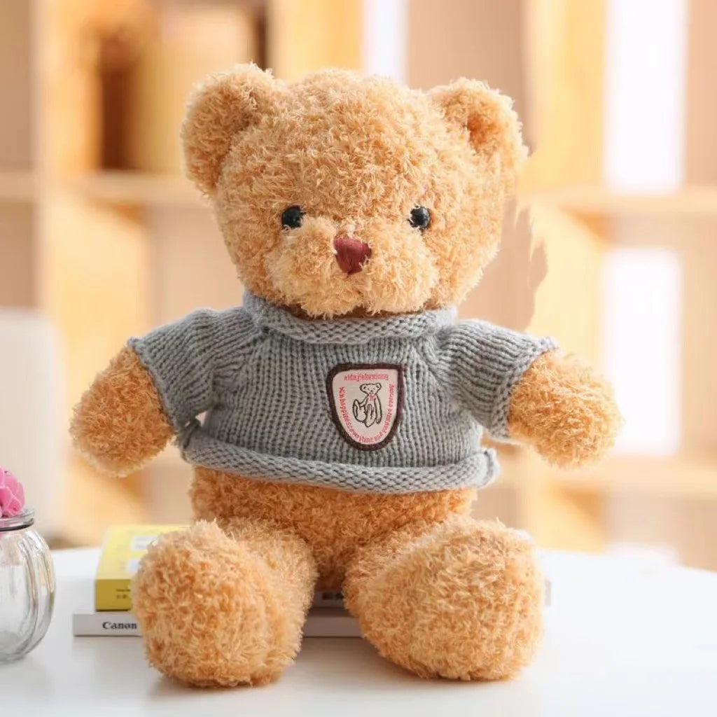 KTX-640339 Soft Plush Teddy Bear with Bow - Customizable Stuffed Animal, 10cm to 100cm, Ideal for All Ages