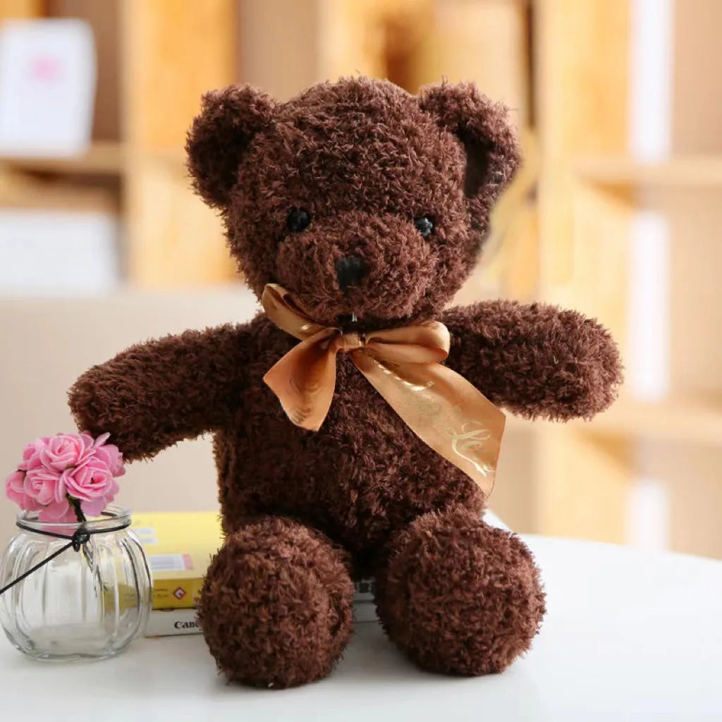 KTX-640339 Soft Plush Teddy Bear with Bow - Customizable Stuffed Animal, 10cm to 100cm, Ideal for All Ages
