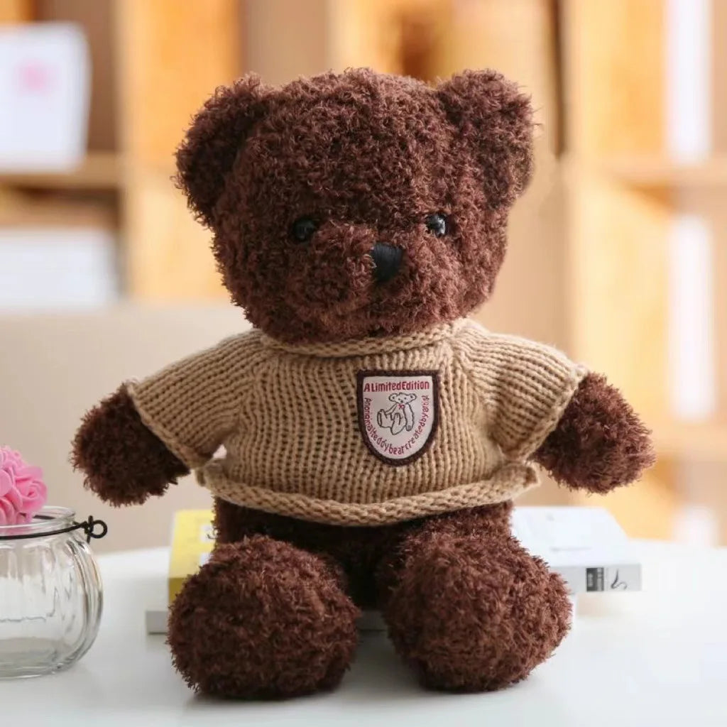 KTX-640339 Soft Plush Teddy Bear with Bow - Customizable Stuffed Animal, 10cm to 100cm, Ideal for All Ages