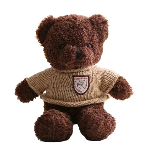 KTX-640339 Soft Plush Teddy Bear with Bow - Customizable Stuffed Animal, 10cm to 100cm, Ideal for All Ages