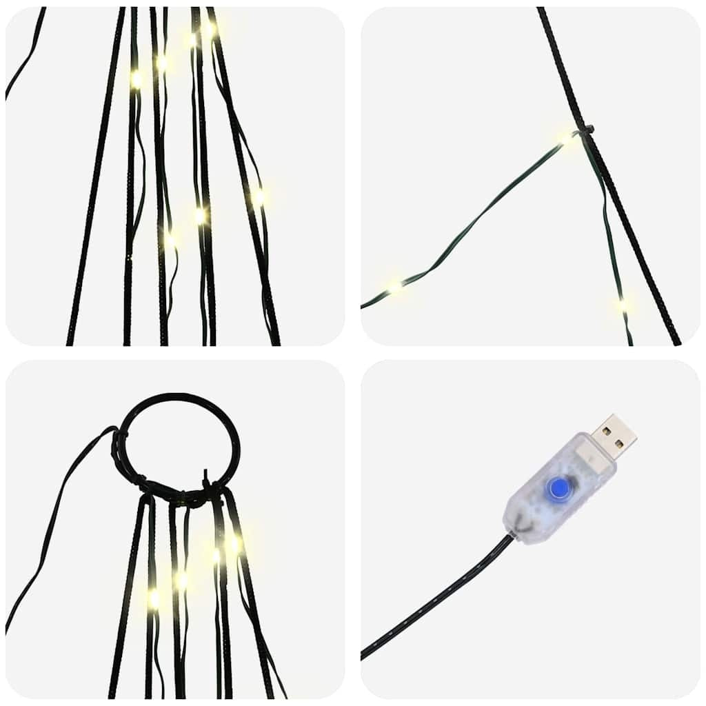 HKM-640467 LED Christmas Tree with 112 Warm White Lights and 8 Dynamic Modes, 182 cm Tall